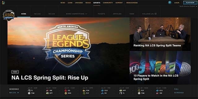 Watch LoL esports at Riot Games official website League of Legends esports live-streams at Riot Games